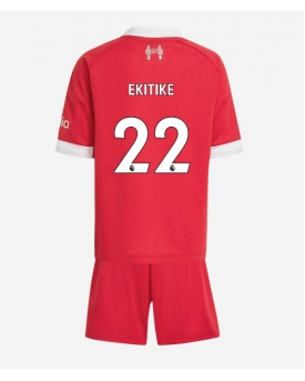Liverpool Hugo Ekitike #22 Maglia Gara Casa Repliche 2025-26 Bambino Maniche Corte